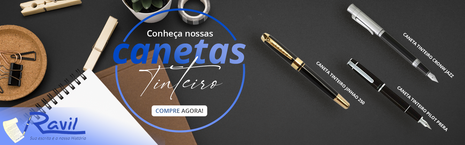 Canetas Tinteiro